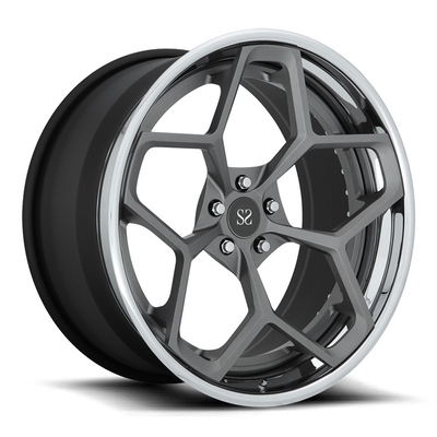 PCD 139.7mm 2-PC 6061-T6 Ferrari a forgé des roues annote les jantes faites sur commande noires