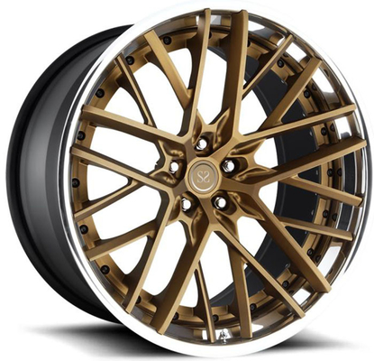 L'alliage d'aluminium d'A6061 T6 3 morceaux a forgé l'ajustement noir hyper de jantes pour Audi RS6 18 19 20 et 21 incehs