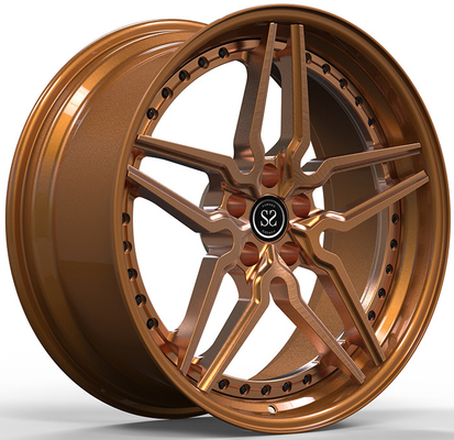 Le bronze de pulvérisation du PC 2 a chancelé 20 et 21 pouces allient le visage usiné par roues pour les voitures de luxe