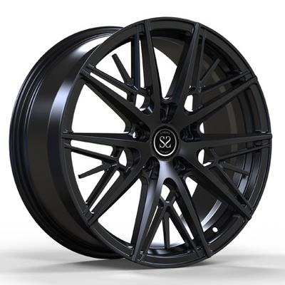 Roues profondes noires d'alliage de plat de 21 pouces 5x120 5x112 de satin pour M5 M6