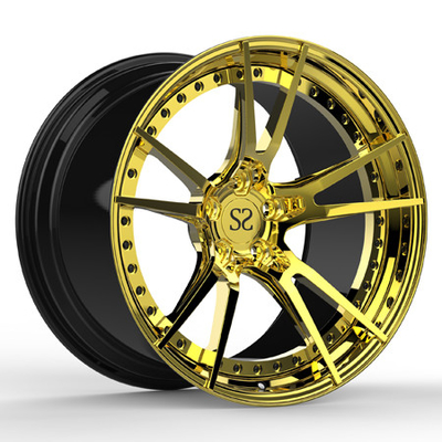 roues forgées de polissage d'or de BMW M6 Pcd 139.7mm de pouce de 2 morceaux 20x10