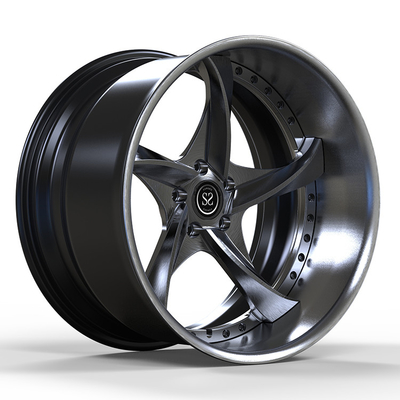 Jantes forgées Lamborghini Custom 20 pouces 2 pièces Big Lip 5x120