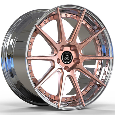 L'alliage d'aluminium de 20 pouces a forgé 2 la jante balayée en bronze de Cadillac CTS-V de baril polie par centre de roues de morceau