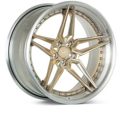 Le rai fait sur commande du double 5 3 morceaux a forgé des roues pour Porsche Audi RS6 21x11.5