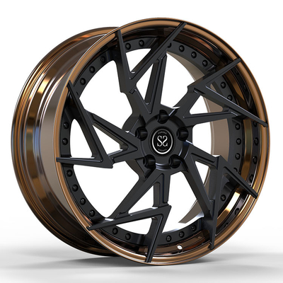 Adapté à l'Audi A3 personnalisé en bronze 2 pcs en alliage forgé Jambes 18 et 19 pouces 5x112 motifs de boulons