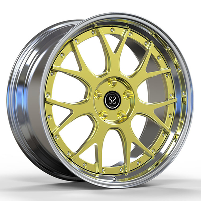 Adapté à la Benz C63 5x112 personnalisé polonais 2 PC Alliage d'aluminium forgé Jantes Staggered 19 et 20 pouces