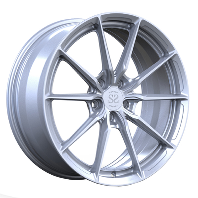 Monoblock argenté 1 morceau a forgé le plat profond directionnel fait sur commande de roues