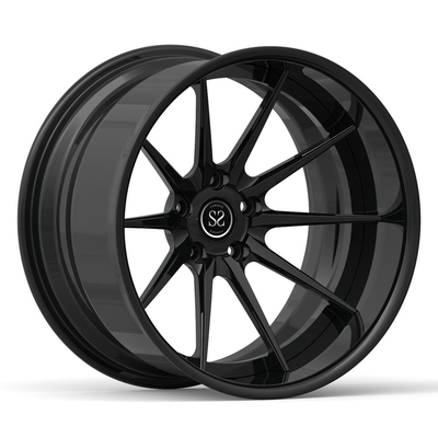 Matte Black Forged 2 morceaux borde 20 roues concaves de transport de Pontiac d'alliage de plat profond de 19 pouces 19x9 19x11