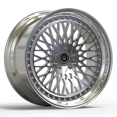le PC 2 a poli des roues pour le golf que 6 R ont forgé les jantes balayées de voiture d'alliage du bronze industriel 20inch 20x9.5