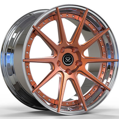 SS2007 21 pouce Ferrari a forgé les roues 2-PC orange polonais F430 5x108