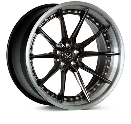 Le PC forgé de Vossen EVO2 3 borde 24inch pour le noir de luxe de la voiture RS5 a poli des roues