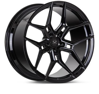 24 pouces 1 pièce forgé roues noir brillant EVO4 monobloc pour jantes de voiture S6